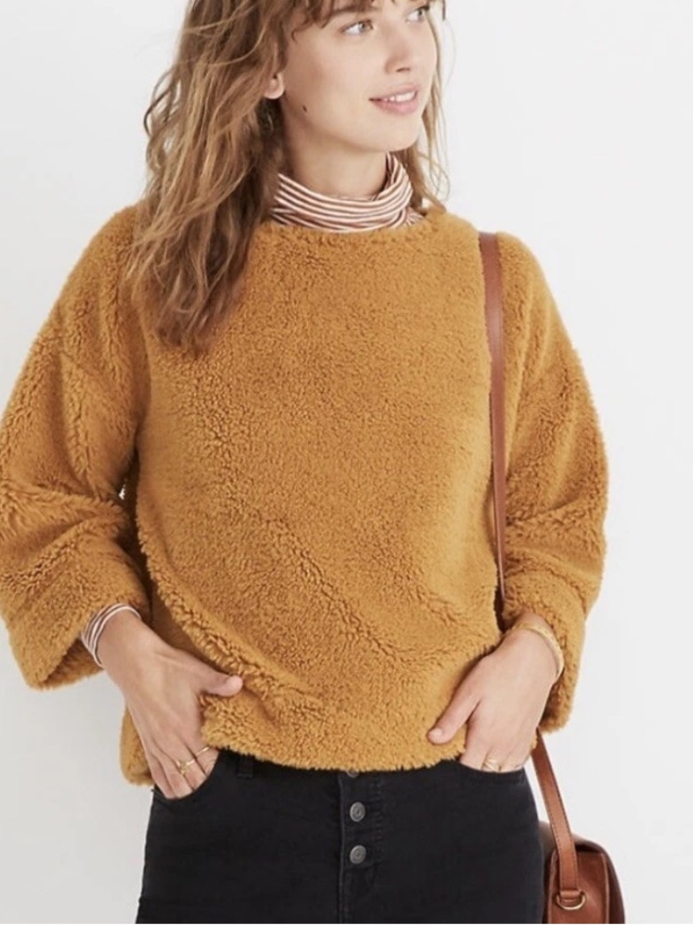 Madewell  Superfurry Oversized Top Sweater size Med.